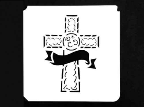 Cross Tattoo Stencil - Click Image to Close